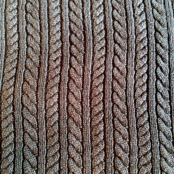 Lauren Ralph Lauren Black Crew Neck Cable Knit 100% Cotton Sweater Size M - Picture 6 of 7